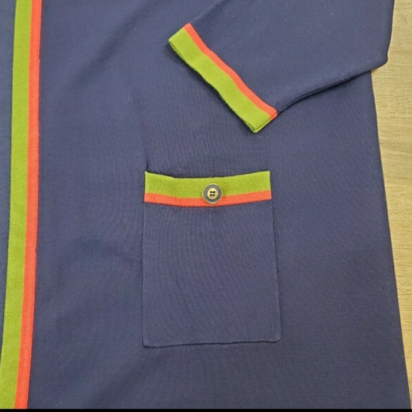 Antthony Blue Cardigan with Green and Red Trim (Final Markdown) - Picture 4 of 13